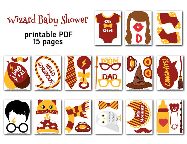 Harry Potter Girl Baby Shower Photo Booth Props, Printable Harry Potter  Baby Girls PhotoBooth Props, 0059
