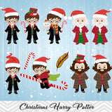 Christmas Harry Potter Digital Clipart, Harry Potter Christmas Clip Art, 00282