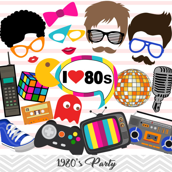 1980s Party Photo Booth Props – Tracy Digital Design 1980s-party-photo-booth-props-tracy-digital-design