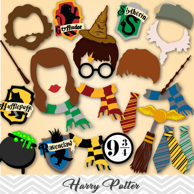 Harry Potter Printable Photo Booth Props, Wizard Photo Booth Props,  Hogwarts Photobooth, Harry Potter Party Pr…