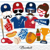 Baseball Party Photo Booth Props, Printable Sports Baseball Team PhotoBooth Props, 0084