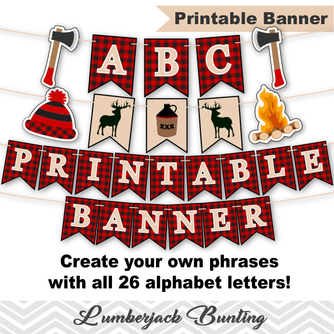 Printable Lumberjack Bunting, Digital Woodland Banner, Printable Lumberjack Party Banner,Woodland Birthday Party Bunting – Tracy Digital Design printable-lumberjack-bunting-digital-woodland-banner-printable-lumberjack-party-banner-woodland-birthday-party-bunting-tracy-digital-design
