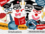 2024 Graduation Photo Booth Props, Graduation Party Photo Booth Props, 0167