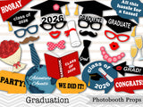 2026 Graduation Photo Booth Props, Graduation Party Photo Booth Props, 0167