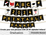Printable Graduation Bunting, Digital Class of 2024 Banner, 2024 Graduation Party Bunting, Digital Grads Banner 0291