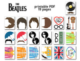 The Beatles Photo Booth Props, Printable Pop Music Party PhotoBooth Props, 0028