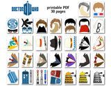 Doctor Who Photo Booth Props, Printable Doctor Who Party PhotoBooth Props, 0048