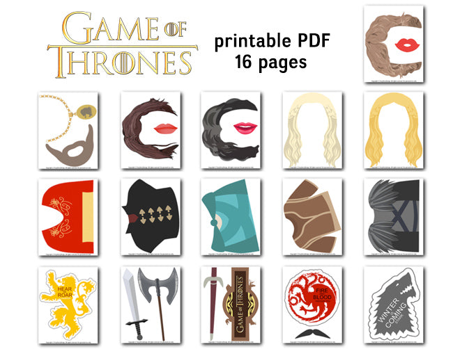 Game of Thrones Photo Booth Props – Tracy Digital Design for Free Printable Game Of Thrones