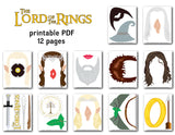 The Lord of The Rings Photo Booth Props, Printable The Hobbit Party PhotoBooth Props, 0052