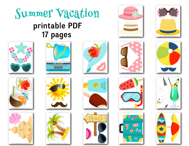 printable-summer-beach-photo-booth-props-tracy-digital-design for Birthday Photo Props Free Printables Printable Summer Beach Photo Booth Props – Tracy Digital Design for Birthday Photo Props Free Printables