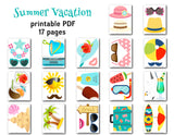 Summer Party Photo Booth Props, Printable Beach Party PhotoBooth Props, 0074