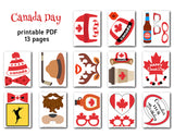 Happy Canada Day Photo Booth Props, Canada Travel Photo Booth Props, 0100