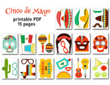 Mexican Fiesta Photo Booth Props,  Cinco de Mayo Photo Booth Props, 0209