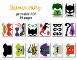 Batman and Joker Photo Booth Props, Superhero Photo Booth Props, 0399