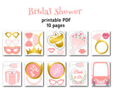 Bridal Shower Photo Booth Props, Printable Bride To Be Party Photo Booth Props, 0406
