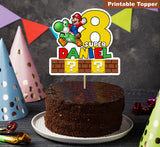 Printable Super Mario Cake Topper, Digital Super Mario Party Centerpiece, Printable Super Mario Party Cupcake Topper, Mario Party Deco P0002