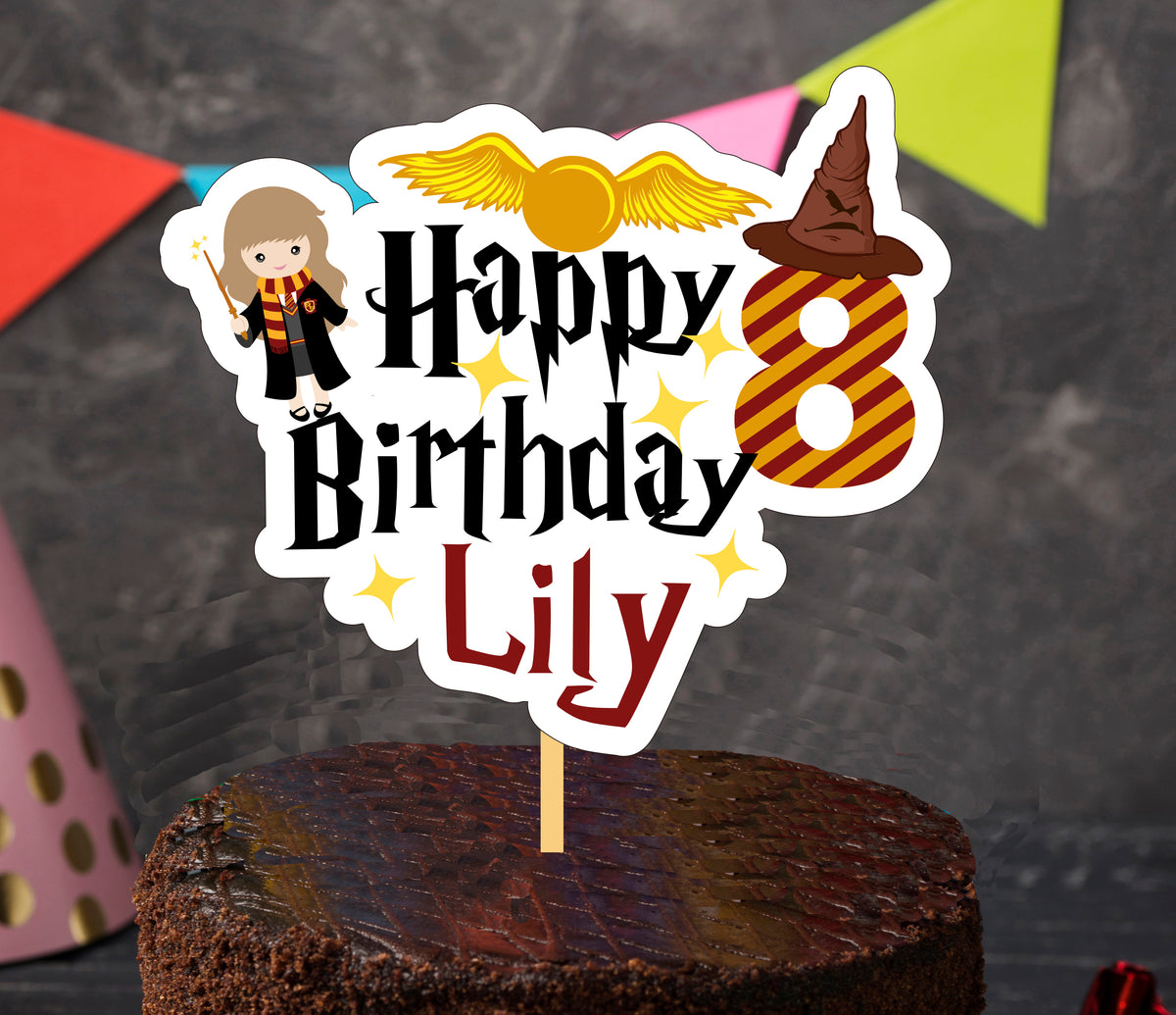Personalized Harry Potter Cake Topper / Harry Potter Birthday Cake Personalized Harry Potter Cake Topper / Harry Potter Birthday Cake
