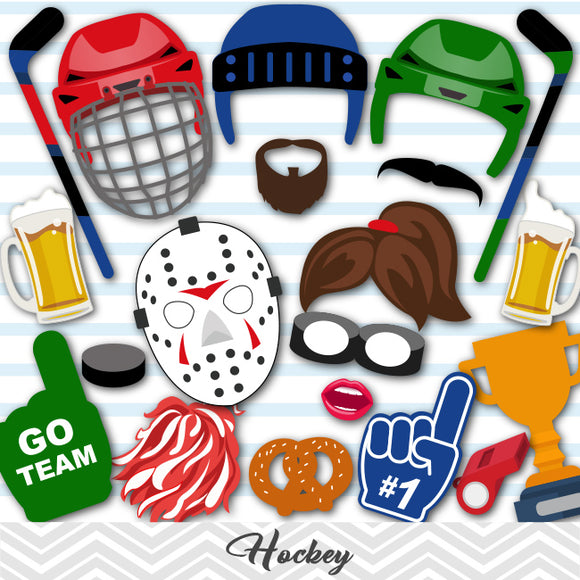Hockey Photo Booth Props, Hockey Game Photo Booth Props, 0014