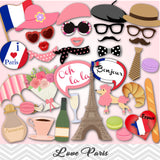 Paris Inspired Photo Booth Props, France Travel Photo Booth Props, 0082
