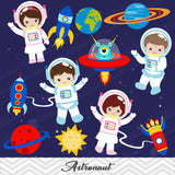 Astronaut Digital Clip Art, Space Clipart, Boys and Girls Astronaut Clipart, 00246