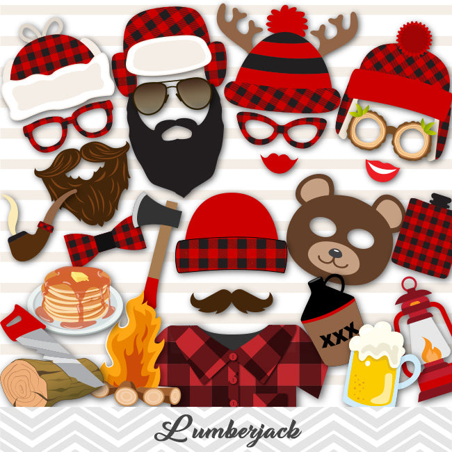 Lumberjack Photo Booth Props, Lumberjill Party, Paul Bunyan Photo Booth ...