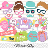 Happy Mother's Day Photo Booth Props,  I Love Mom Photo Booth Props, 0180