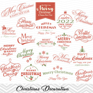 Merry Christmas Clipart, Christmas Wording Clip Art, Christmas Photo Overlays, 0359