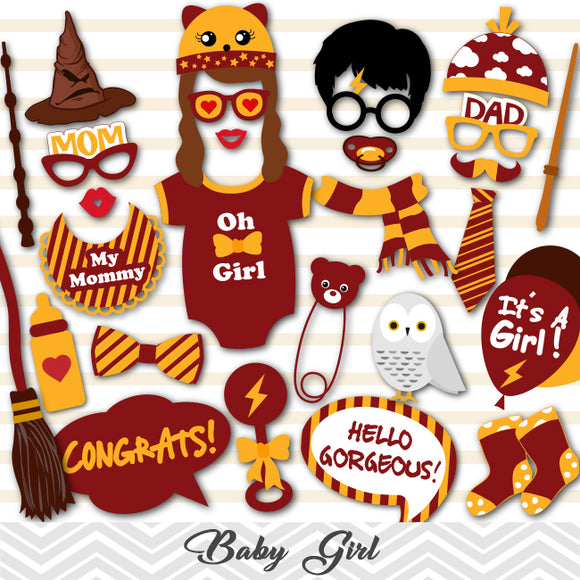 Harry Potter Girl Baby Shower Photo Booth Props, Printable Harry Potter Baby Girls PhotoBooth Props, 0059