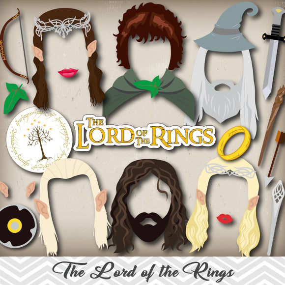 The Lord of The Rings Photo Booth Props, Printable The Hobbit Party PhotoBooth Props, 0052