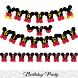 Printable Mickey Birthday Banner, Digital Mickey Party Bunting/Banner, 0003