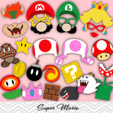 Super Mario Photo Booth Props, Printable Super Mario Party PhotoBooth Props, 0054