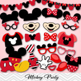 Mickey Photo Booth Props, Red Minnie Photo Booth Props, 0412
