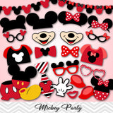 Mickey Photo Booth Props, Red Minnie Photo Booth Props, 0412
