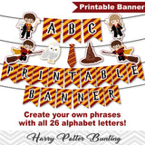 Printable Harry Potter Party Banner, Harry Potter Birthday Party Bunting, Digital Banner/Bunting 00290
