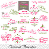 Merry Christmas Clipart, Christmas Wording Clip Art, Christmas Photo Overlays, 0422