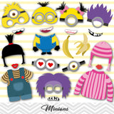 Minions Photo Booth Props, Printable Minions Party Photo Booth Props, 0156