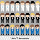 Boys First Communion Clip Art, First Communion Boys Clipart, 00191