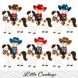 Cowboy Clip Art, Wild West Clipart, Cute Little Boy Cowboy Clipart, 00185
