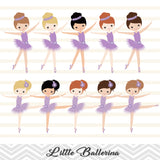 Purple Ballerina Digital Clip Art, Purple Ballet Dancer Clipart, Purple Ballet Girl Clipart, 00180