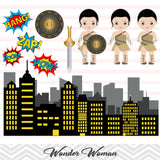 Wonder Woman Digital Clip Art, Superhero Clipart, 0148