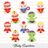 Superhero Baby Girls Clip Art, Baby Girl Superhero Clipart, 00230