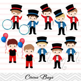 Circus Clip Art, Circus Boys Clipart, Carnival Clipart, 00194