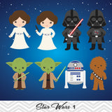 Star Wars Digital Clip Art, Star Wars Party Clipart, 00178