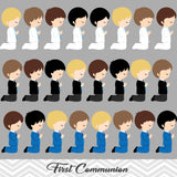 Boys First Communion Clip Art, First Communion Boys Clipart, 00191