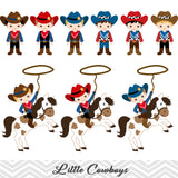 Cowboy Clip Art, Wild West Clipart, Cute Little Boy Cowboy Clipart, 00185