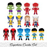 62 Superhero Boys and Girls Digital Clipart, Superhero Avengers Boys and Girls Marvel Clip Art 00263